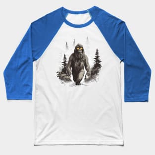 Dope Sasquatch in Nature Baseball T-Shirt